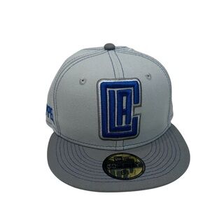 New Era LA Clippers‎ Hat Gray 59FIFTY NBA Hat Cap  - Size 6 7/8